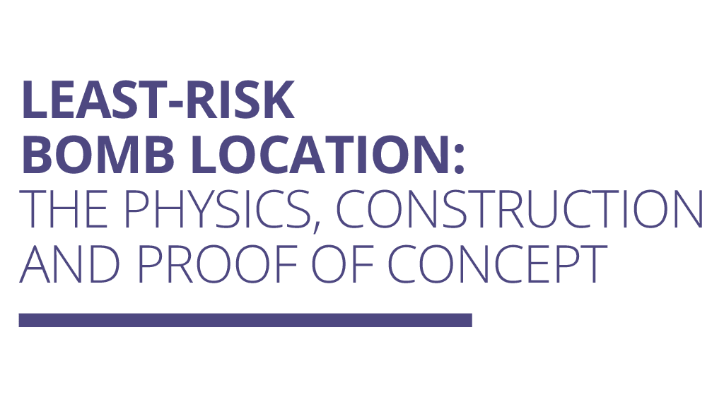 Least-Risk Bomb Location: the physics, construction and proof of concept