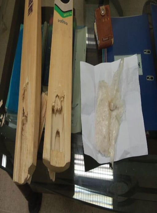 Drugs in cricket bats