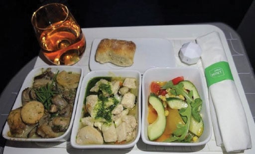 Meal offered on JetBlue Mint