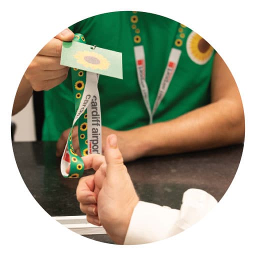The Sunflower Lanyard Scheme on offer at Cardiff Airport  (Credit: Cardiff Airport)